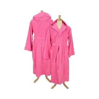 Artg® Robezz - Badjas Met Capuchon - 100% Badstof Katoen - Rose - Maat Xxs