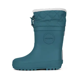 Druppies Winterlaarzen Kinderen - Gevoerde Regenlaarzen - Snowboots - Petrol Blue - Maat 26