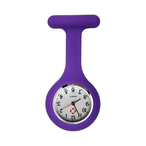 Fako® - Verpleegstershorloge - Zusterhorloge - Verpleegster Horloge - Siliconen Uni - Paars thumbnail