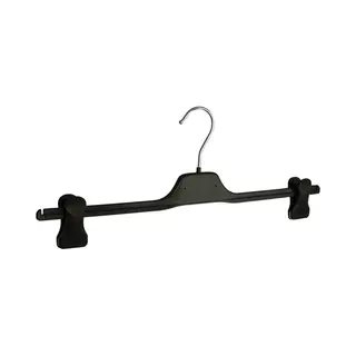De Kledinghanger Gigant - Knijperhanger - Volwassenen - PGC40 - 30 Stuks - Kunststof - Zwart - Verschuifbare Anti-slip Knijpers - 40 Cm - Rokhanger -