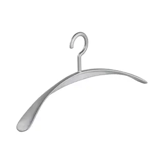 Kleiderbügel, Jackenbügel, Garderobenbügel, Wing, 8er Set, Kunststoff, Silber, Jacke, Nicht Drehbarer Haken, 45 Cm (6340_20/8)