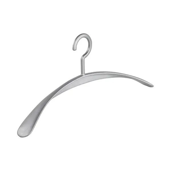 Kleiderbügel, Jackenbügel, Garderobenbügel, Wing, 8er Set, Kunststoff, Silber, Jacke, Nicht Drehbarer Haken, 45 Cm (6340_20/8) thumbnail