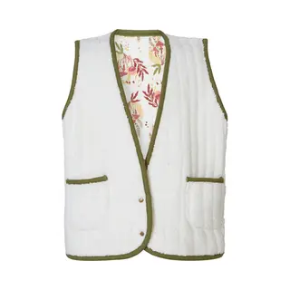 Noppies Bodywarmer 'Jonestown' Groen / Oranje / Pink / Natuurwit