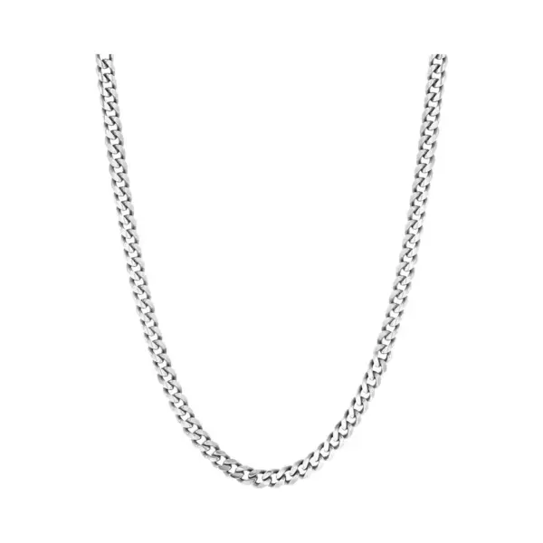 Lucardi Heren Ketting Gourmetschakel - Echt Zilver - Ketting - Cadeau - 42 Cm - Zilverkleurig thumbnail