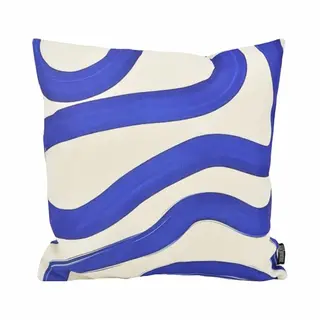 Gek op Kussens! Royal Blue Lines Kussenhoes | Katoen/Linnen | 45 X 45 Cm