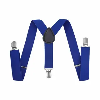 Fako Fashion® - Kinder Bretels - Effen - 65cm - Royal Blauw