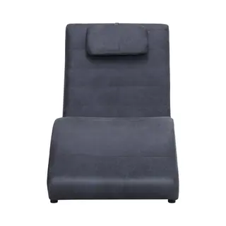 VidaXL Chaiselongue Mit Kissen Grau Wildleder-Optik