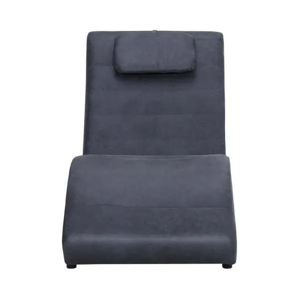 VidaXL Chaiselongue Mit Kissen Grau Wildleder-Optik thumbnail