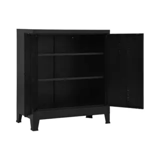 Industrial Storage Chest Black Steel Vidaxl