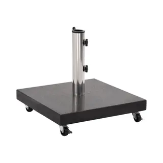 Parasol Base Granite 30 Kg Square Black Vidaxl