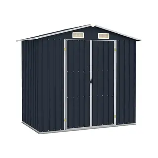 VidaXL Gerätehaus Anthrazit 205x129x183 Cm Verzinkter Stahl