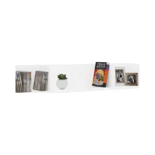 VidaXL Cd-wandschap 100x18x18 Cm Bewerkt Hout Wit