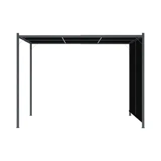 Garden Pergola With Retractable Roof 3x3 M Anthracite Vidaxl