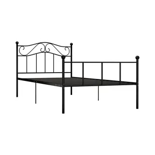 VidaXL Bedframe Metaal Zwart 90x200 Cm