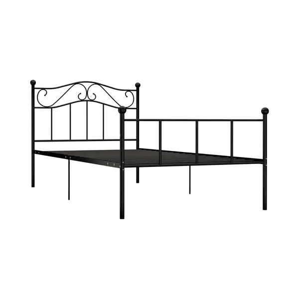 VidaXL Bedframe Metaal Zwart 90x200 Cm thumbnail