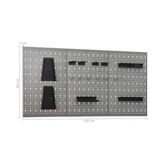 VidaXL - Werkbank - Met - Drie - Wandpanelen - En - Een - Kast