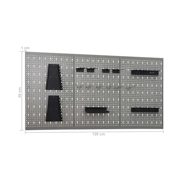 VidaXL - Werkbank - Met - Drie - Wandpanelen - En - Een - Kast thumbnail