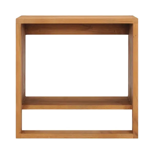 VidaXL Teak Massiv Handtuchregal Wandmontage Handtuchhalter Wandregal Bad Handtuchablage Hängeregal Badablage Badregal Regal 35x20x35cm thumbnail