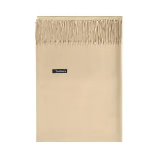 Premium Beige Cashmere Scarf - Sjaal Beige - Shawl - Kasjmir Omslagdoek
