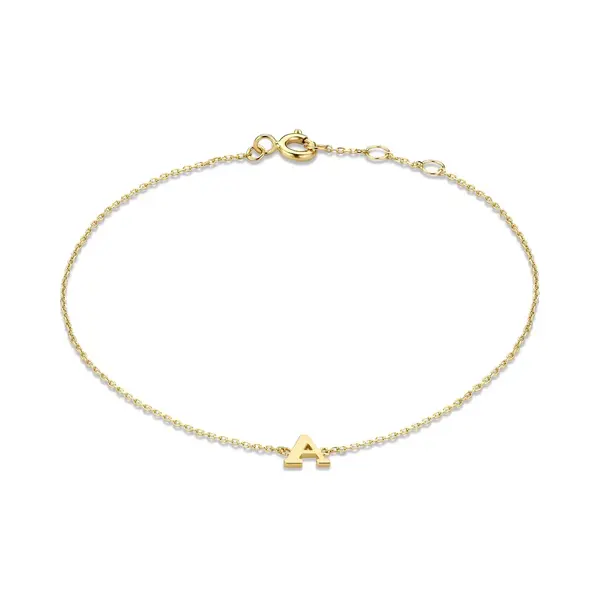 Isabel Bernard | 585er Gold Armband Damen Mit Initialen Buchstaben X | Le Marais | IB320101-X thumbnail