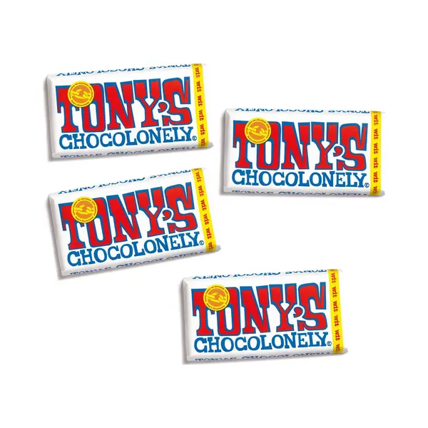 Tony's Chocolonely Witte Chocolade Reep 4 X 180 Gram Chocola thumbnail