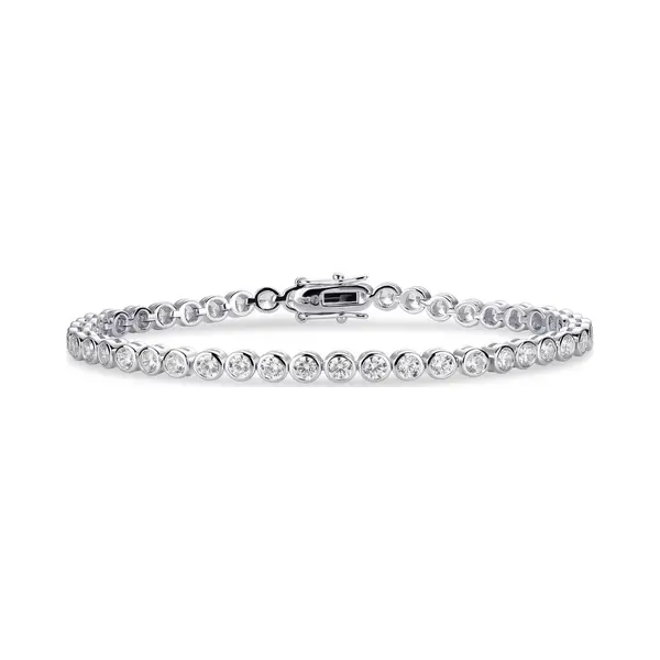 Gisser Jewels Inc. - Armband - Tennisarmband Gezet Met Zirkonia Met Gladomzetting - 3mm- Lengte 21cm - Gerhodineerd Zilver 925 thumbnail