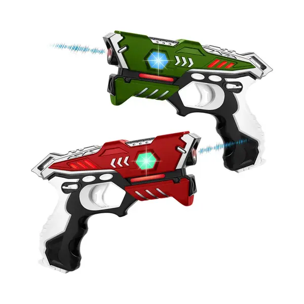 KidsTag Lasergame Set - 2 Laserguns - Lasergame Set Voor Kinderen - Laser Game Speelgoed In Exclusieve Stoere Kleuren - Kleur, Rood/Groen thumbnail
