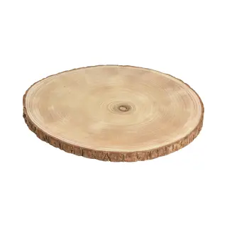 Koopman Decorative Wooden Board With Bark For Table Settings And Candles