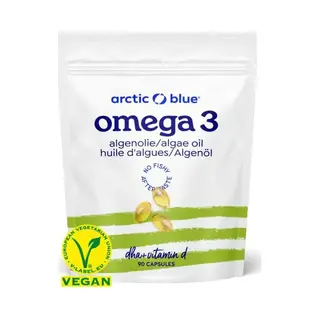 Arctic Blue - Omega 3 Algenolie Capsules - 250 Mg Dha - Met Vit D - 90 Doseringen - Vegan Keurmerk