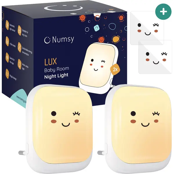 Numsy Nachtlampje Kinderen Stopcontact Lux - Nachtlampje Baby - Automatische Lichtsensor thumbnail
