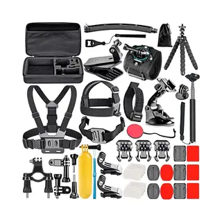 Mmobiel 50-in-1 Action Camera Accessoire Kit Met Opbergcase Incl. Hoofdband / Tri-Pod / Selfie Stick / Bevestiging Mounts Voor Fiets / Motor /