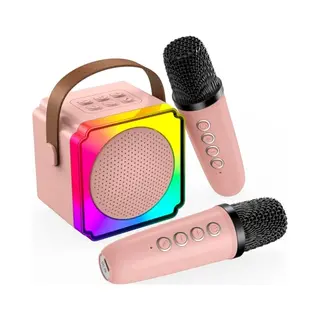 Karaoke Set Voor Kinderen Met Bluetooth Speaker Van Mmobiel – Met 2 Draadloze Microfoons, Led-verlichting, Geluidseffecten – Feest, Cadeau Voor
