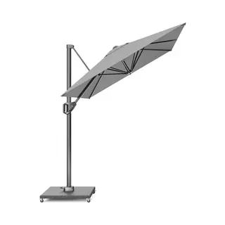 Platinum Sun & Shade – Zweefparasol – Voyager T¹ - 300x200cm – Lichtgrijs – Kantelbaar – 360° Draaibaar – 96% Uv Protectie