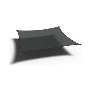 Platinum, Luifel, Coolfit Sonnensegel Quadrat, Schwarz Bezug Aus 285g/m² Polyethylen (Hdpe), 360x360x360x360 Cm