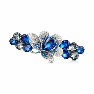 Hairmusthaves Haarklem Dames | Haarspeld | Haar Patentspeld | Haarclip | Haarklem Groot | Haarsieraad | Haarklemmen | Haar Accessoires | Bloem | Blauw | Cadeau Tip