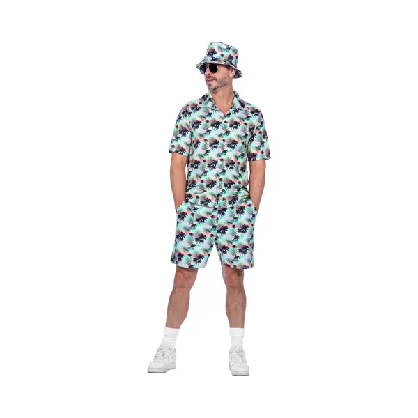Wilbers & Wilbers 5679 - Festival Set Für Herren, Palmenmotiv, Shorts, Shirt, Party Outfit, Für Festival, Karneval thumbnail