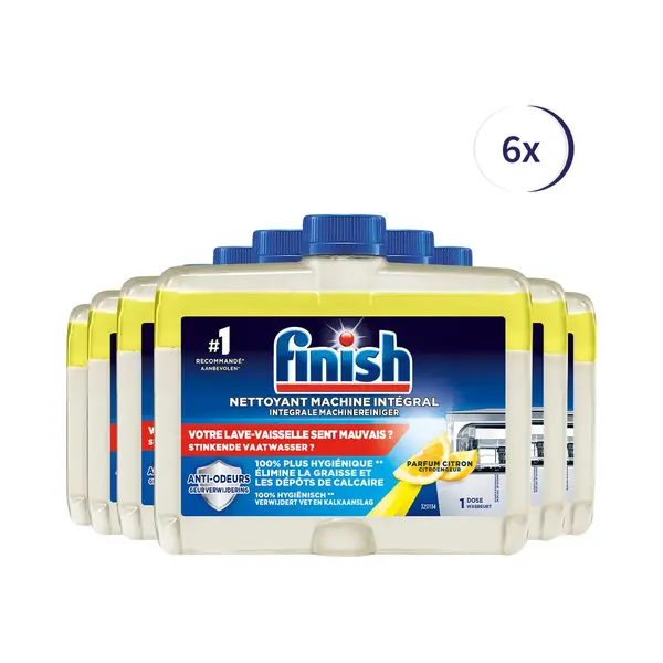 Finish Hygiene Machinereiniger Lemon - 250ml - 6 Stuks - Voordeelverpakking thumbnail