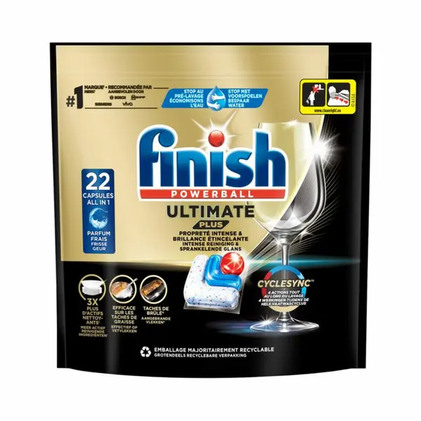 Finish Ultimate Plus Geschirrspültabs, Standardgröße – 22 Stück thumbnail