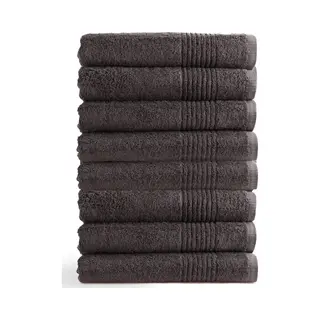 Outlet Badtextiel - Set Van 8 - Badlaken 70x140 Cm - Antraciet