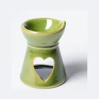 Yogi & Yogini naturals Aromabrander Voor Smeltkaarsjes Hart Groen (8 X 6, 5 Cm)