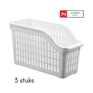 My Home & More 3X Koelkast Organizer Smal Model - Kast Organizer - Koelkast Bakje - Opbergbakje - Wit