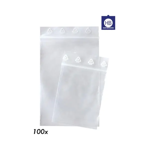 Hartberger Gripzakjes - 40 X 60 Mm (100 Stuks) Grip Zakje Plastic Met Ziplock - Transparant - Gripzakje - Sterke Kwaliteit thumbnail