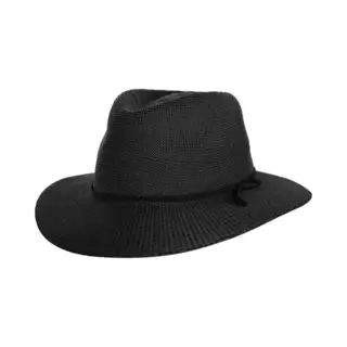 House of Ord - Cape Town Gilly Fedora – Zonnehoed Dames Kreukbestendig Reisvriendelijk - Maat, M-L, 58 Cm - Zwart