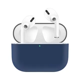 Kelerino. Siliconen Case Geschikt Voor Apple AirPods Pro - Hoesje - Grijs / Blauw