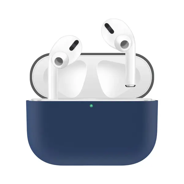 Kelerino. Siliconen Case Geschikt Voor Apple AirPods Pro - Hoesje - Grijs / Blauw thumbnail