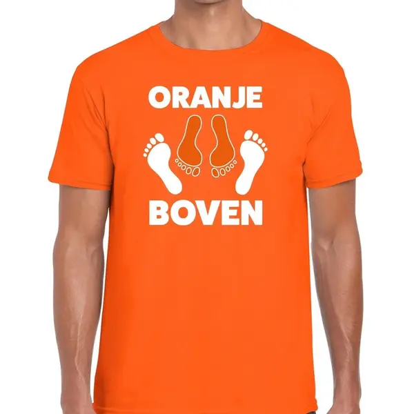 Bellatio Decorations T-shirt Oranje Boven Voor Heren - Koningsdag / Ek-Wk Kleding Shirts S thumbnail