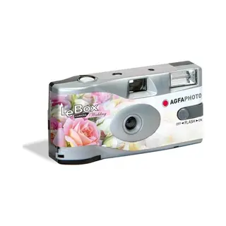 AgfaPhoto 5x Bruiloft/huwelijk Wegwerp Camera Met Flitser En 27 Kleuren Fotos - Vrijgezellenfeest Weggooi Fototoestel