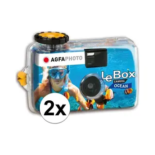 AgfaPhot 2x Wegwerp Onderwater Cameras Voor 27 Kleuren Fotos - Vakantiefotos Weggooi Cameras - Duiken/zwemmen