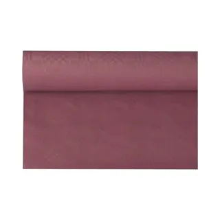 Haza Tafellaken/tafelkleed Rol Papier - 800 X 120 Cm - Aubergine - Tafel Decoratie - Lange Tafels - Damast Papier