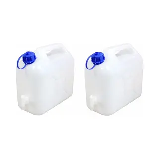 Jerrycan Voor Water 5 Liter - 2x - Incl. Schenkkraan - Waterjerrycan / Watertank